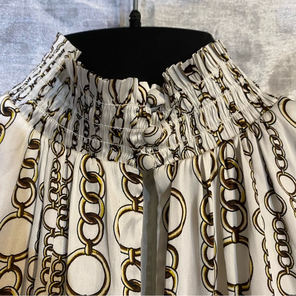 Banana Republic high neck sleeveless lined NWT SZ SX, chain pattern, elastic - Picture 12 of 13